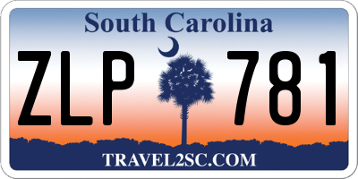SC license plate ZLP781