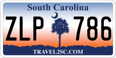 SC license plate ZLP786