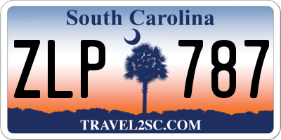 SC license plate ZLP787
