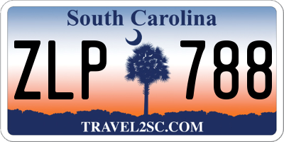 SC license plate ZLP788