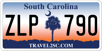 SC license plate ZLP790