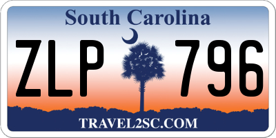 SC license plate ZLP796