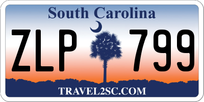 SC license plate ZLP799
