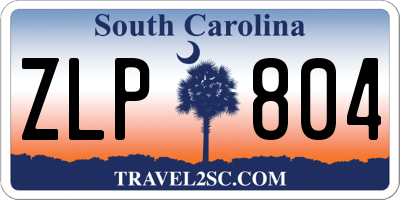 SC license plate ZLP804