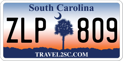 SC license plate ZLP809