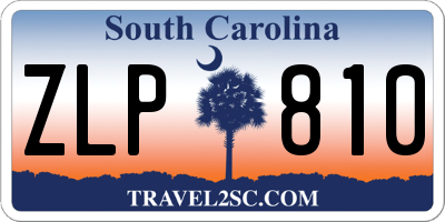SC license plate ZLP810