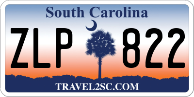 SC license plate ZLP822