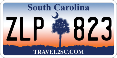 SC license plate ZLP823