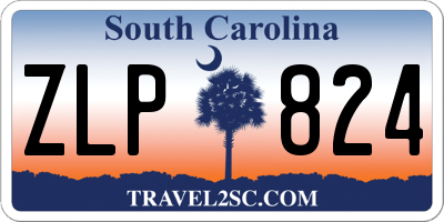 SC license plate ZLP824