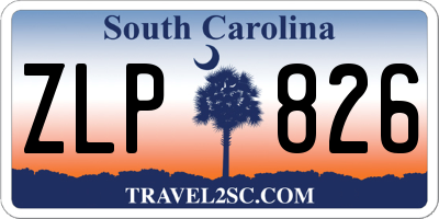 SC license plate ZLP826