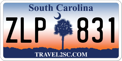 SC license plate ZLP831