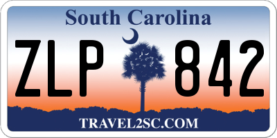 SC license plate ZLP842