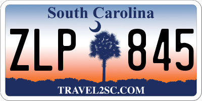 SC license plate ZLP845