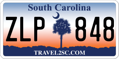 SC license plate ZLP848