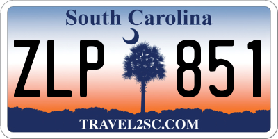 SC license plate ZLP851