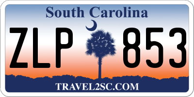 SC license plate ZLP853