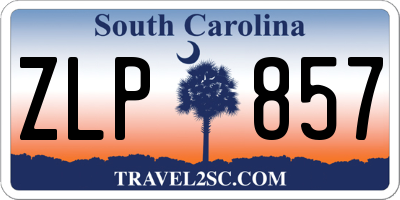 SC license plate ZLP857