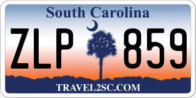 SC license plate ZLP859