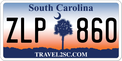 SC license plate ZLP860