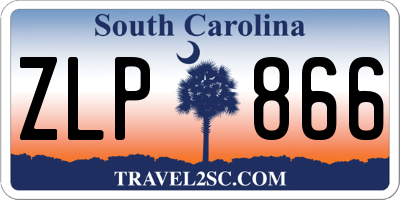 SC license plate ZLP866