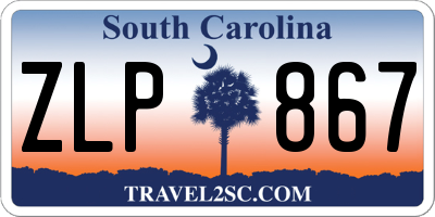 SC license plate ZLP867
