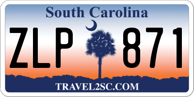 SC license plate ZLP871