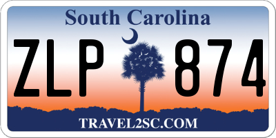 SC license plate ZLP874
