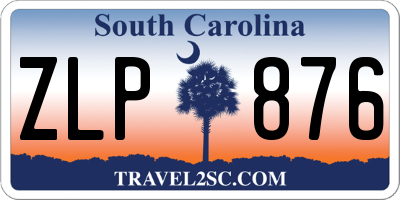SC license plate ZLP876