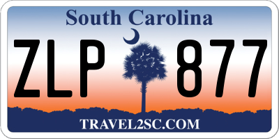 SC license plate ZLP877
