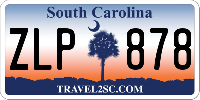 SC license plate ZLP878