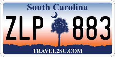 SC license plate ZLP883