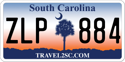 SC license plate ZLP884