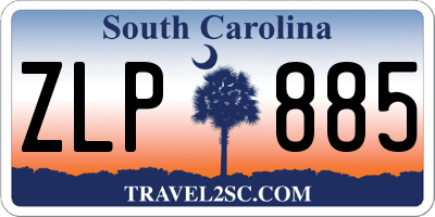 SC license plate ZLP885