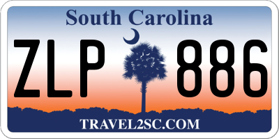 SC license plate ZLP886