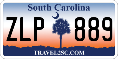 SC license plate ZLP889