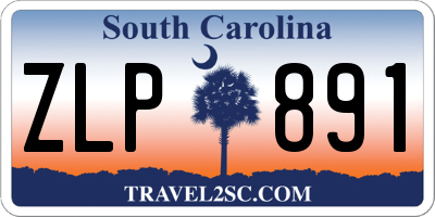 SC license plate ZLP891