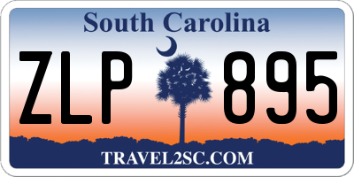 SC license plate ZLP895