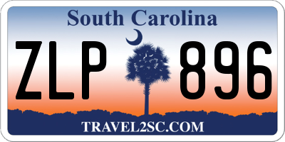 SC license plate ZLP896