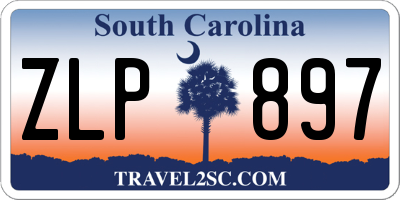 SC license plate ZLP897