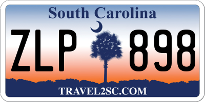 SC license plate ZLP898
