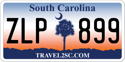 SC license plate ZLP899