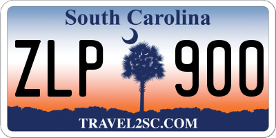 SC license plate ZLP900