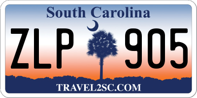 SC license plate ZLP905