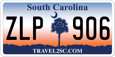 SC license plate ZLP906
