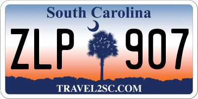 SC license plate ZLP907