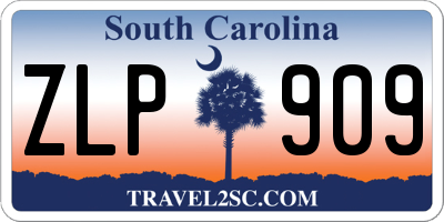 SC license plate ZLP909