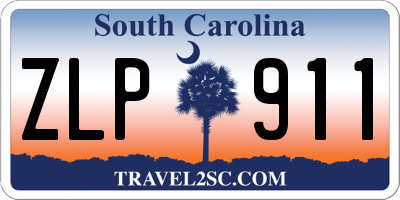 SC license plate ZLP911