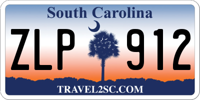 SC license plate ZLP912