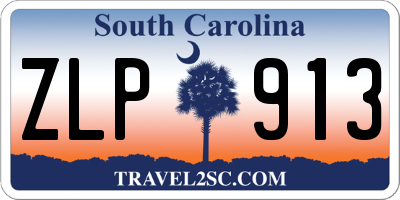 SC license plate ZLP913