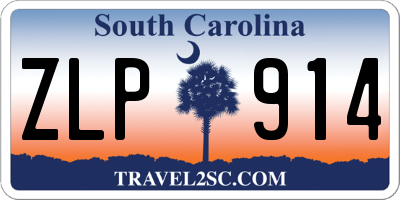 SC license plate ZLP914